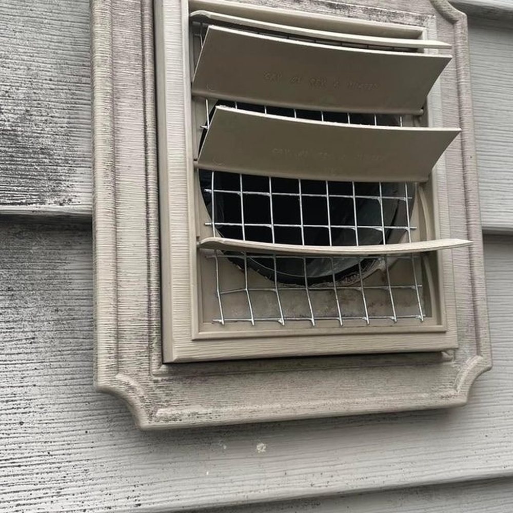 Vent cover installed to keep wildlife out
